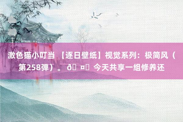   激色猫小叮当 【逐日壁纸】视觉系列：极简风（第258弹）。 🤔今天共享一组修养还