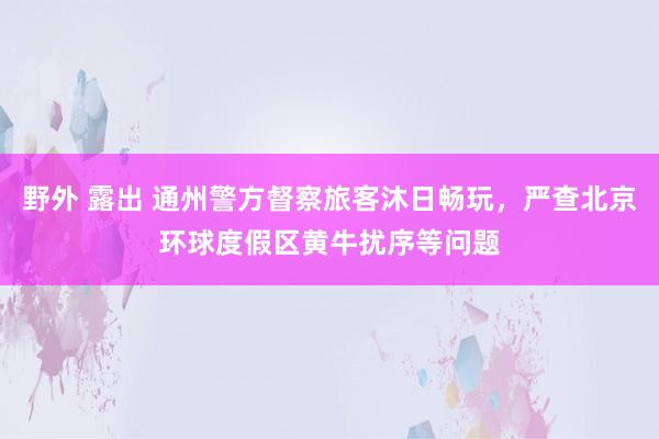   野外 露出 通州警方督察旅客沐日畅玩，严查北京环球度假区黄牛扰序等问题