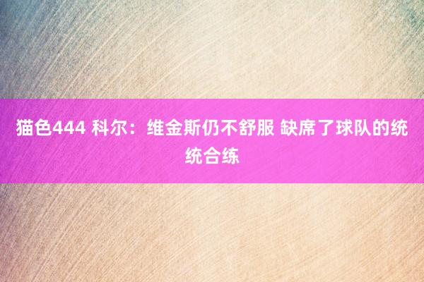   猫色444 科尔：维金斯仍不舒服 缺席了球队的统统合练