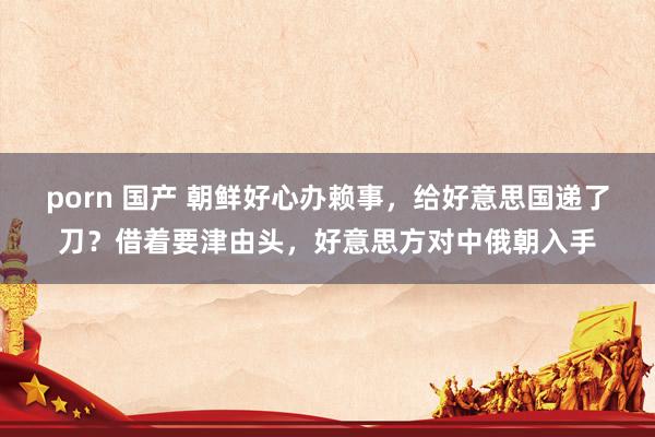   porn 国产 朝鲜好心办赖事，给好意思国递了刀？借着要津由头，好意思方对中俄朝入手