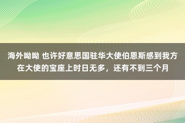   海外呦呦 也许好意思国驻华大使伯恩斯感到我方在大使的宝座上时日无多，还有不到三个月