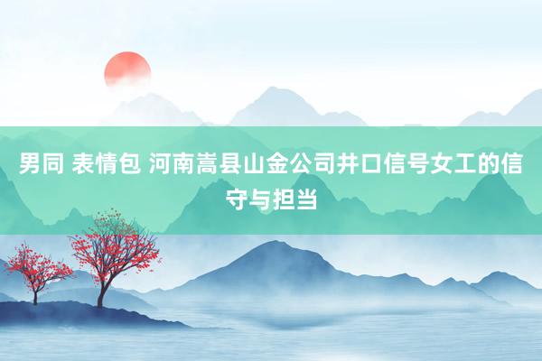   男同 表情包 河南嵩县山金公司井口信号女工的信守与担当