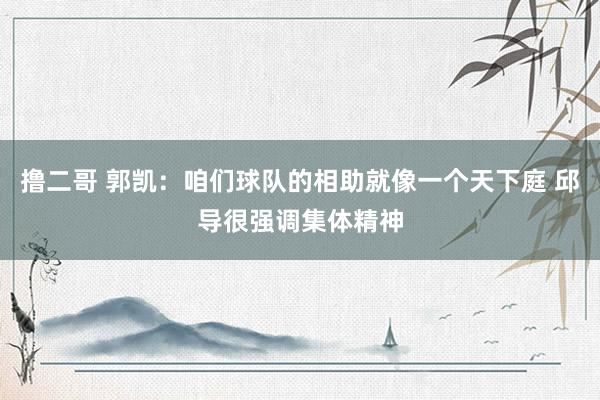   撸二哥 郭凯：咱们球队的相助就像一个天下庭 邱导很强调集体精神