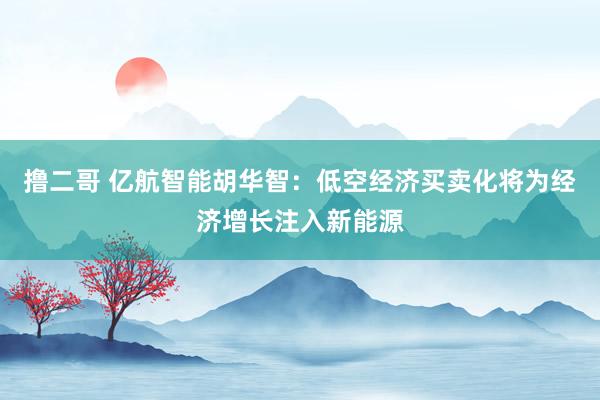   撸二哥 亿航智能胡华智：低空经济买卖化将为经济增长注入新能源