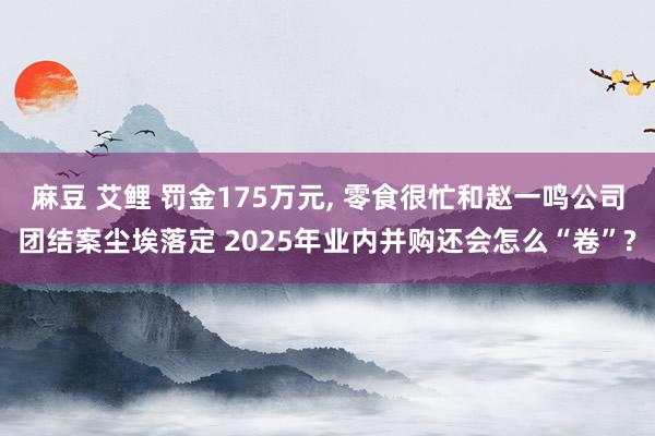   麻豆 艾鲤 罚金175万元, 零食很忙和赵一鸣公司团结案尘埃落定 2025年业内并购还会怎么“卷”?