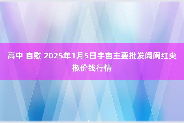   高中 自慰 2025年1月5日宇宙主要批发阛阓红尖椒价钱行情