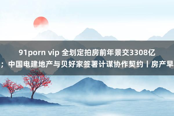   91porn vip 全划定拍房前年景交3308亿元；中国电建地产与贝好家签署计谋协作契约丨房产早参
