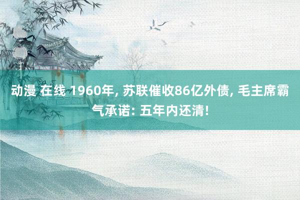   动漫 在线 1960年, 苏联催收86亿外债, 毛主席霸气承诺: 五年内还清!