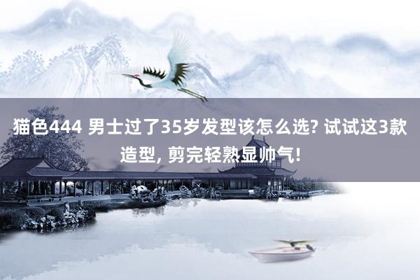   猫色444 男士过了35岁发型该怎么选? 试试这3款造型, 剪完轻熟显帅气!