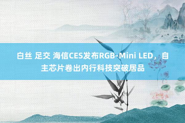   白丝 足交 海信CES发布RGB-Mini LED，自主芯片卷出内行科技突破居品