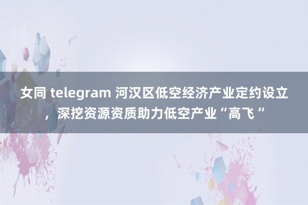   女同 telegram 河汉区低空经济产业定约设立，深挖资源资质助力低空产业“高飞“