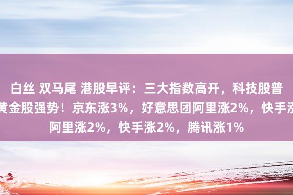   白丝 双马尾 港股早评：三大指数高开，科技股普涨，金价改进高黄金股强势！京东涨3%，好意思团阿里涨2%，快手涨2%，腾讯涨1%