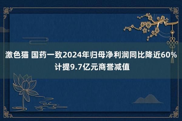  激色猫 国药一致2024年归母净利润同比降近60% 计提9.7亿元商誉减值