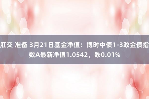   肛交 准备 3月21日基金净值：博时中债1-3政金债指数A最新净值1.0542，跌0.01%