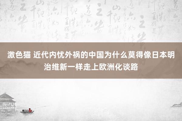   激色猫 近代内忧外祸的中国为什么莫得像日本明治维新一样走上欧洲化谈路